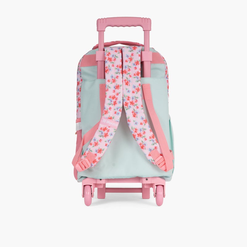 PAUSE Floral Print Trolley Backpack for Girls - Image 3